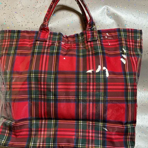 Plaid Red Tote Bag perfect for you, as a gift, or I use as a gift bag! - Picture 2 of 4